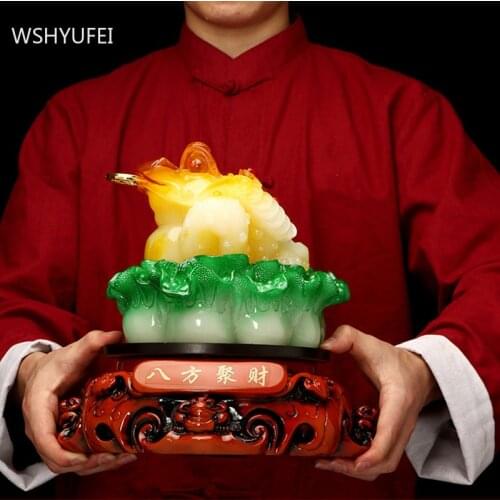 Retro Resin Toad Model Home Decoration Living Room TV Cabinet Feng Shui Ornaments Office Desktop Lucky Fortune Decor Crafts