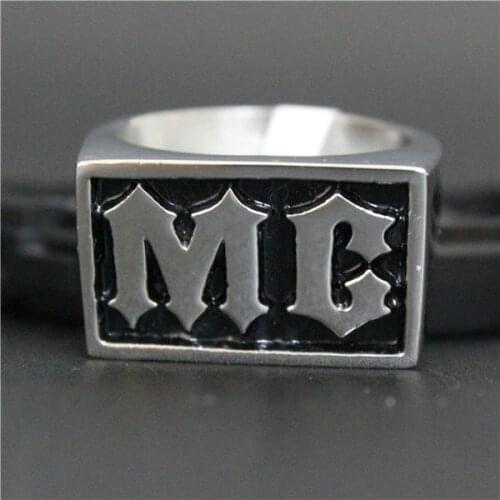 Fashion Jewelry Motorcycles Biker MC Ring 316L Stainless Steel Men Boys Fashion Cool Man Biker Ring