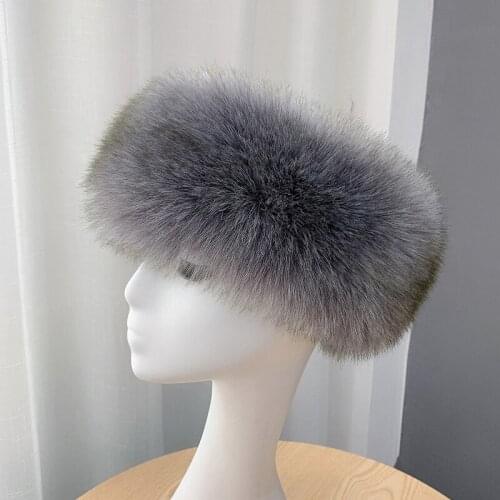 New arrival winter faux fox fur head huff warm fluffy fur hat soft fake rabbit fur hat cute multicolor fur necke warm fur scarf