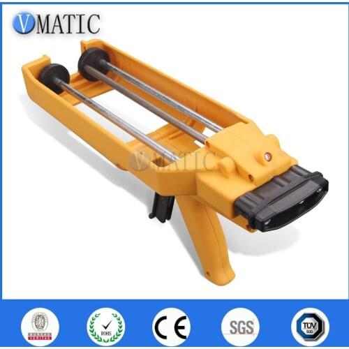 Free Shipping Plastic Manual Epoxy 2 Part Resin Caulk Mixing Dispenser Applicator 400ml 1:1 Dual Cartridge Caulking Gun