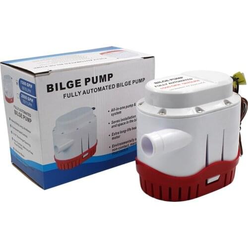 1500GPH 12/24V DC bilge pump High Flow Submersible used in garden seaplane motor home house solar