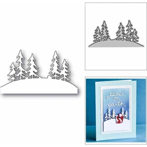 New Winter Forest Pine Trees Plant 2020 Metal Cutting Dies for DIY Scrapbooking and Card Making Decor Embossing Craft No Stamps