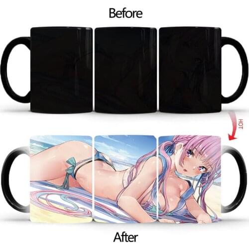 Cartoon design of otaku mug teacup changing color magic drinkware anime peripheral souvenir mugs BSKT-016