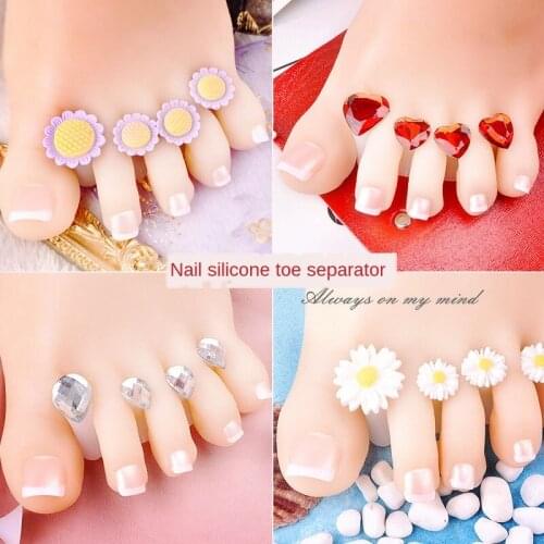 NOQ 8pcs/set Flower Toe Separators Finger Foot Decorations Gel UV Tool For Manicure Pedicure Salon Nail Art Tools