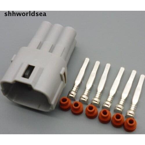 Shhworldsea 10Sets 6187-6561 6pin 2.2MM car waterproof Sensor connector Auto Electrical plug automotive plug for Motorcycle