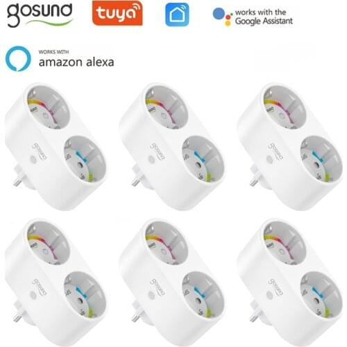 Gosund 16A EU Smart Plug Wifi Tuya Support Alexa Google Home Remote Control Switch Mini Socket Outlet With Timing Function Plug
