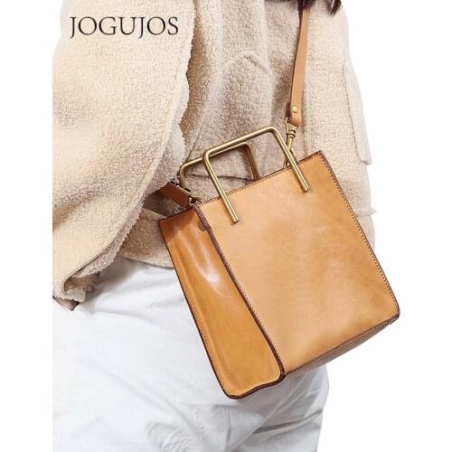 Bag Womens Bag New 2020 Oblique Cross-shoulder Handbag Italian Enamel Retro Hand-made One-shoulder Genuine leather Bag