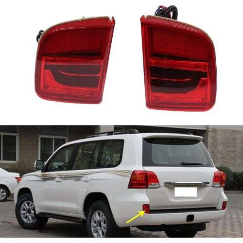 Rear Bumper Tail Light For Toyota Land Cruiser 200 LC200 2008 2009 2010 2011-2015 LED Reflector Rear Fog Lamp Fog Light Brake