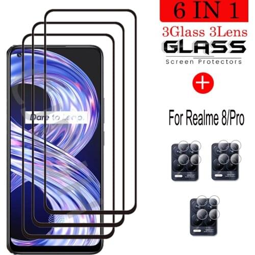 Tempered Glass For OPPO Realme 8 Pro Screen Protector Glass For Realme 8 Pro Camera Film For Realme 8 Pro Protective Glass