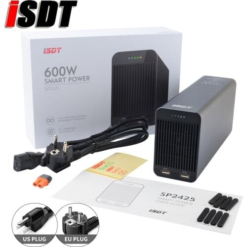 ISDT SP2417 400W/SP2425 600W High Power RC Battery Charger/Switch Smart Control w/ LED USB Charging for RC Models