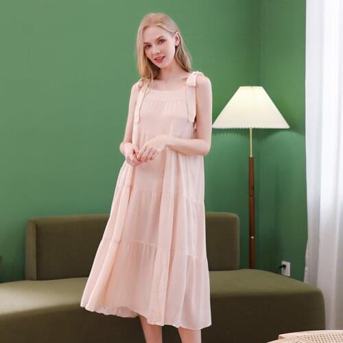 Women Nightwear For Ladies Night Shirts Home Clothing Casual Skirts Dresses Sleeveless Princess Cute Dress Elegant Clothes