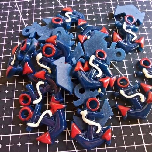1pcs/lot resin flat back Halloween boat anchor 27mm Cabochons Scrapbooking Hair Bow DIY Christmas decration C110-1