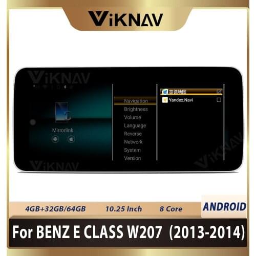 10.25 inch Android Car GPS Navigation For Benz E Class W207 2013 2014 Auto GS radio multimedia player tape recorder