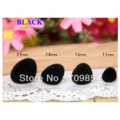 100pcs pink/red/black/brown Triangular safety toy nose & soft washer for diy doll findings