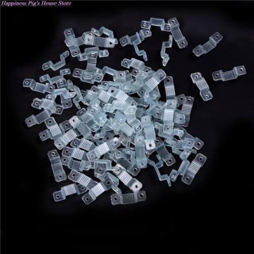 100 PCS LED Fixing Silicone Mounting Clips Buckles Clamps For 220V 5050 Waterproof LED Strip Light Tape
