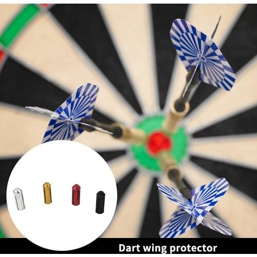 12pcs Aluminum Alloy Darts Flight Savers Dart Wing Tail Protector Steel Soft Tip Darts Accessories 4color