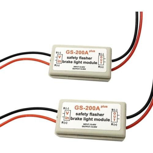 2Pcs 10-30V Car GS-200A Brake Tail Light Flash Strobe Controller Flasher Module LED