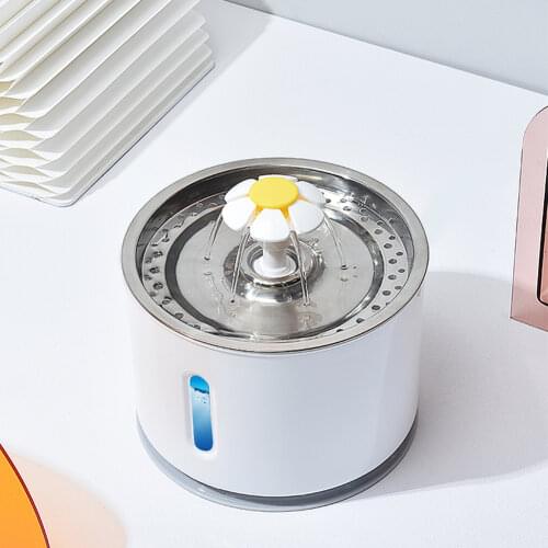 2.4L Automatic Pet Cat Water Fountain with LED Electric USB Dogs Cats Mute Drinker Feeder Bowl Pet Drinking Fountain Dispenser