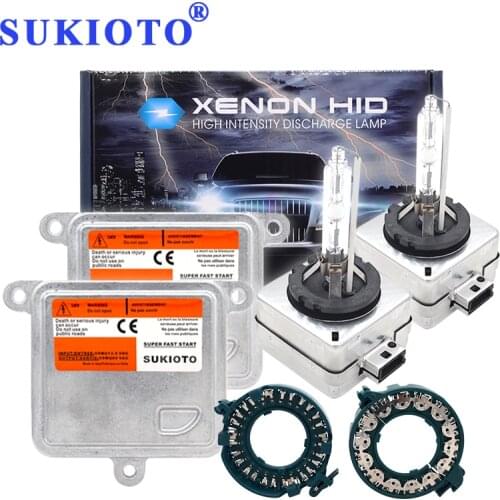 SUKIOTO 1 Set Error Free Car Headlight Ballast Xenon Kit HID D1S 55W 6000K 5000K 4300K 8000K D3S D1R D3R D8S Auto Headlamp Bulbs