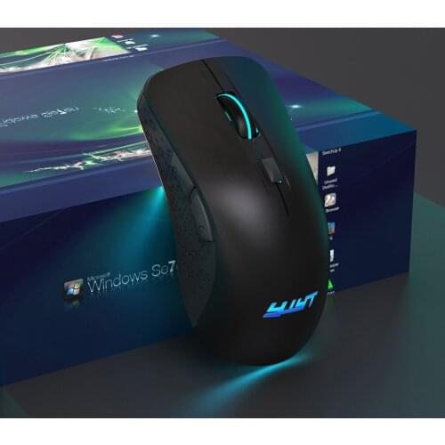 2.4GHz Bluetooth Gaming Optical Mouse Ergonomic 3 Gears 2400 DPI Adjustable Rechargeable Colorful Backlight Wireless Game Mice