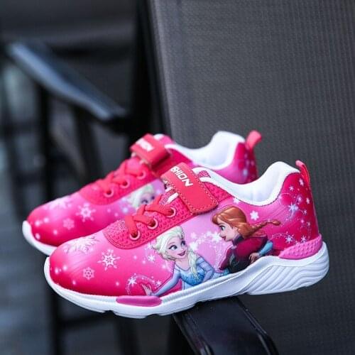Disney Kids Shoes Baby Sneakers Spring Autumn Children Sports Shoes For Boys Girls Frozen Spiderman Flat Light Casual Sneakers