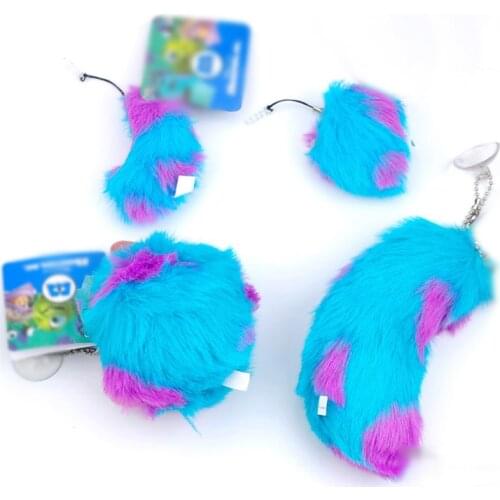 DISNEY Monsters Inc. James P. Sullivan Bushy Tail Stuffed Plush Toys Kawaii Soft Fluffy Small Pendant Cute Gifts for Children