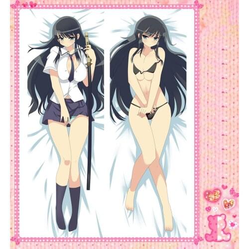 Japanese Anime Cartoon Senran Kagura Double sided hugging Pillow Case Pillow Cover Pillowcase Peach Skin 2 Way 72020