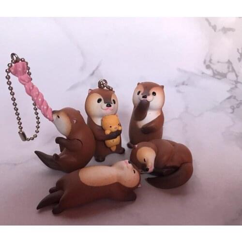 Pvc figure model toy Small-clawed otter 5pcs/set