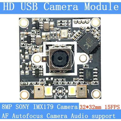 USB2.0pure physical CCTV Camera HD 800W SONY IMX179 industrial level near remote AF Autofocus 4K USB camera module support audio