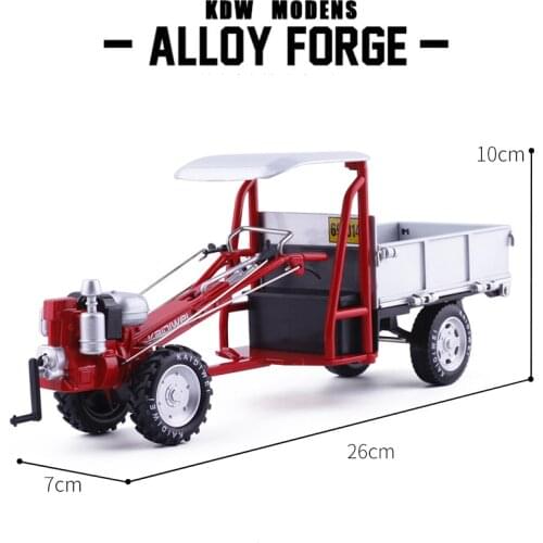 KDW Retro Alloy Farmer Hand Tractor Engineering Car Model 1:16 Simulation Collection Toy Gift Alloy Diecast Decoration Toys