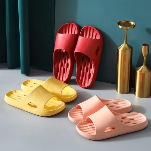 Summer Bathroom slides Non-slip fast dry SlippersThick Bottom Fashionable Hollow Out Sole EVA Sandals for Women and Men