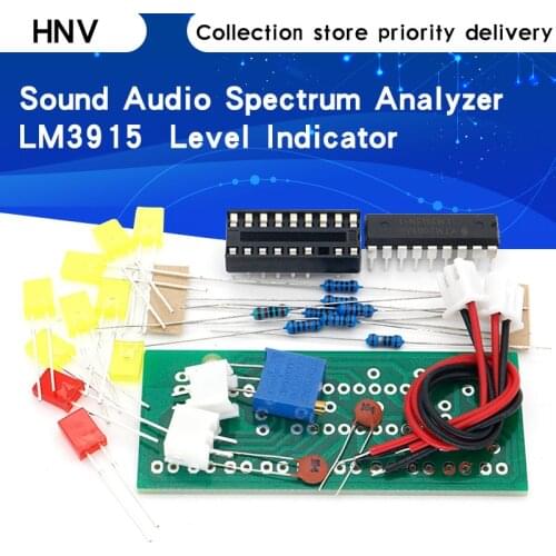 LM3915 DC 9V-12V 10 LED Sound Audio Spectrum Analyzer Level Indicator Kit DIY Electoronics Soldering Practice Set laboratory