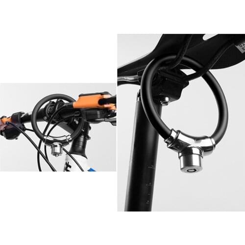 Mini Bicycle Cable Lock 2 Keys Universal Road Cycling MTB Bike Zinc Alloy Portable Ring Bike Lock Accessory
