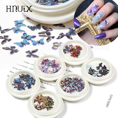 HNUIX New manicure Butterfly Jewelry super small nail decoration three-dimensional butterfly Japanese DIY accessories nail art