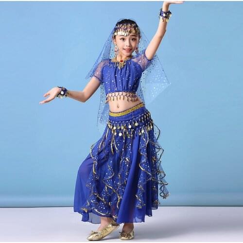 New Style Kids Belly Dance Costume Oriental Dance Costumes Girls Belly Dance Dancer Clothes Indian Dance Costumes Set For Child