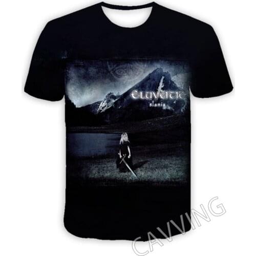 CAVVING 3D Printed ELUVEITIE Band Casual T-shirts Hip Hop T Shirts Harajuku Styles Tops Clothing for Men/women
