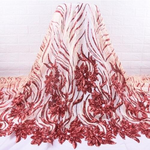 Latest French Tulle Lace Fabric 2019 High Quality Lace For Wedding African Dry Lace Fabric With Sequins For Nigerian Lace 1737