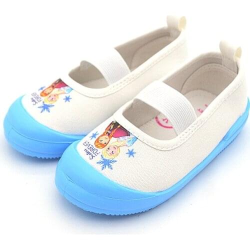 Disney cartoon girls casual shoes indoor Minnie Cinderella Princess Sandy canvas shoes single shoes soft sole non-slip shoes