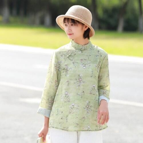 S988. Autumn Improvement Pankou Literature Small The Blouse Design Easy Will Code Shirt Small Single