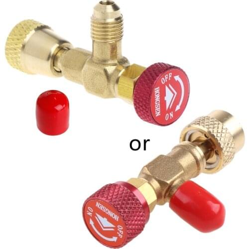 1PC R410 90° Degree Refrigeration Adapter Connector Gauges Hose Refrigerant A0NE