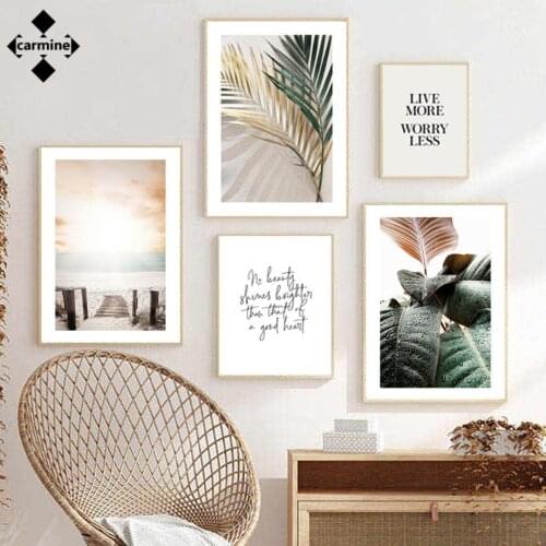 Tropical Scenery Canvas Wall Art Beach Landscape Posters and Prints Nordic Wall Art Printing Painting for Home Living Room Decor