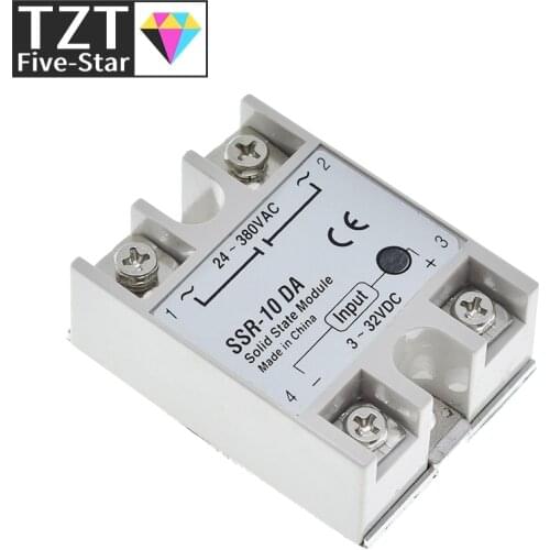 Solid state Relay SSR-10DA SSR-25DA SSR-40DA SSR-50DA 10A 25A 40A 50A actually 3-32V DC TO 24-380V AC SSR 10DA 25DA 40DA 50DA