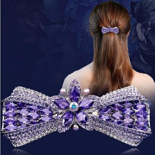 2020 Butterfly Crystal Hair Claw Clips For Women Flower Hairpins Barrette Rhinestone Hair Headdress Accessories