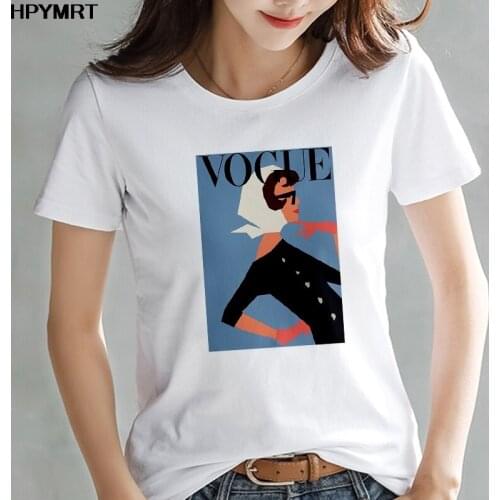 New Summer T-shirt Short Sleeve Tee Funny Abstract art Printed T shirt Women Harajuku Tshirt Female White Tops Tee Clothing