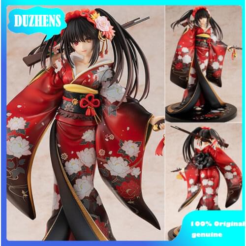 Original Japanes DATE A LIVE Tokisaki Kurumi beautiful appearance kimono PVC Action Figure Anime Figure Model Toys Doll Gift