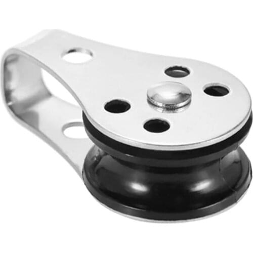 Stainless Steel 316 Pulley Blocks Rope Runner Kayak Boat Accessories Canoe Anchor Trolley Kit for 2mm to 8mm Rope