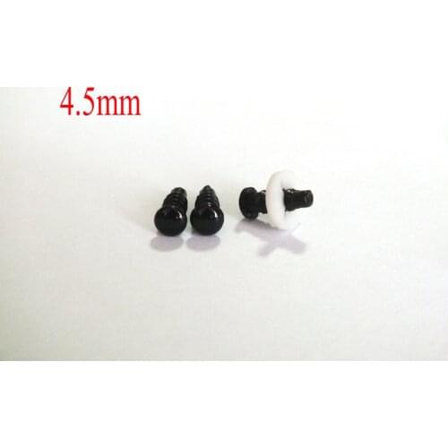 4.5mm Black Color New Plastic Safety Eye For Teddy Bear Doll Animal Puppet Toy Safety Eyes 200pcs