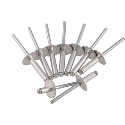5/10/20PCS Aluminium Extra Large Flange Head Pop Rivets Dome Head Blind M5 Various lengths