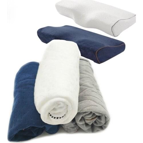 50*30cm White Blue Cushion Cover Butterfly Shape Pillowcase Memory Foam Pillow Cases for Sleeping 100% Polyester with Zipper