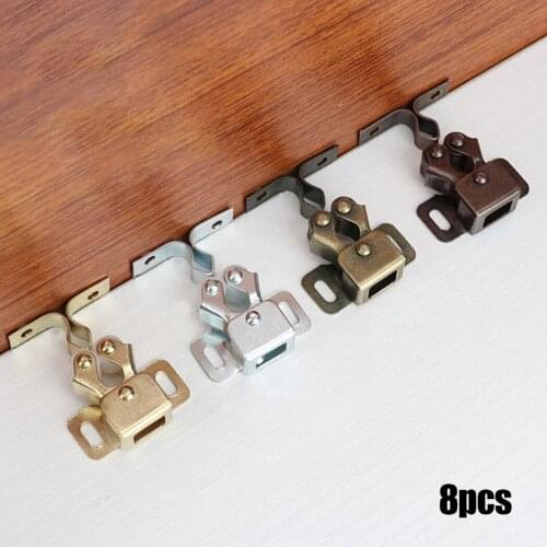8pcs Cabinet Door Touch Bead Double Wheel Spring Snap Twin Double Roller Catch Latch Cupboard Wardrobe Furniture